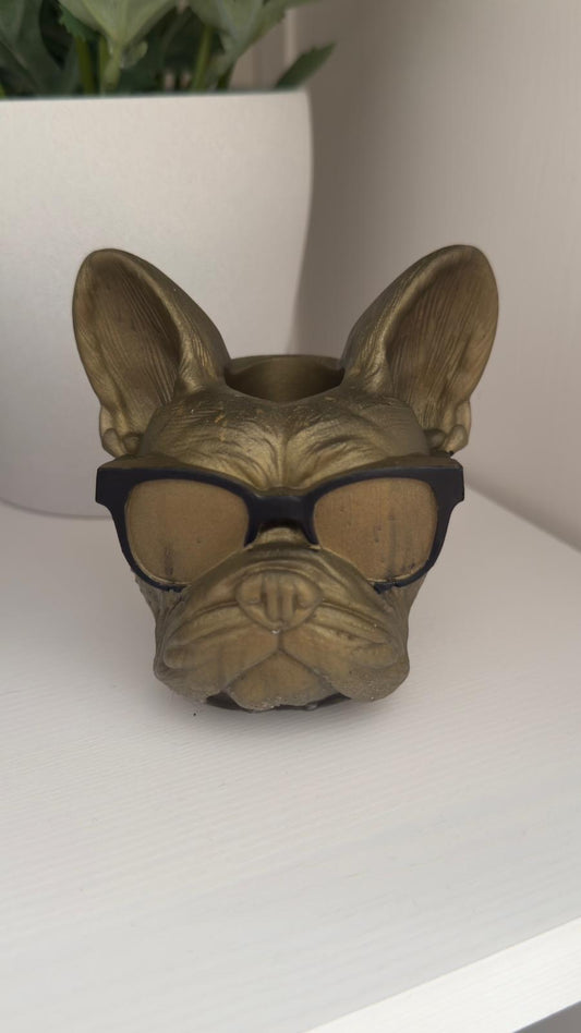 Stylischer Bulldoggen-Stiftehalter