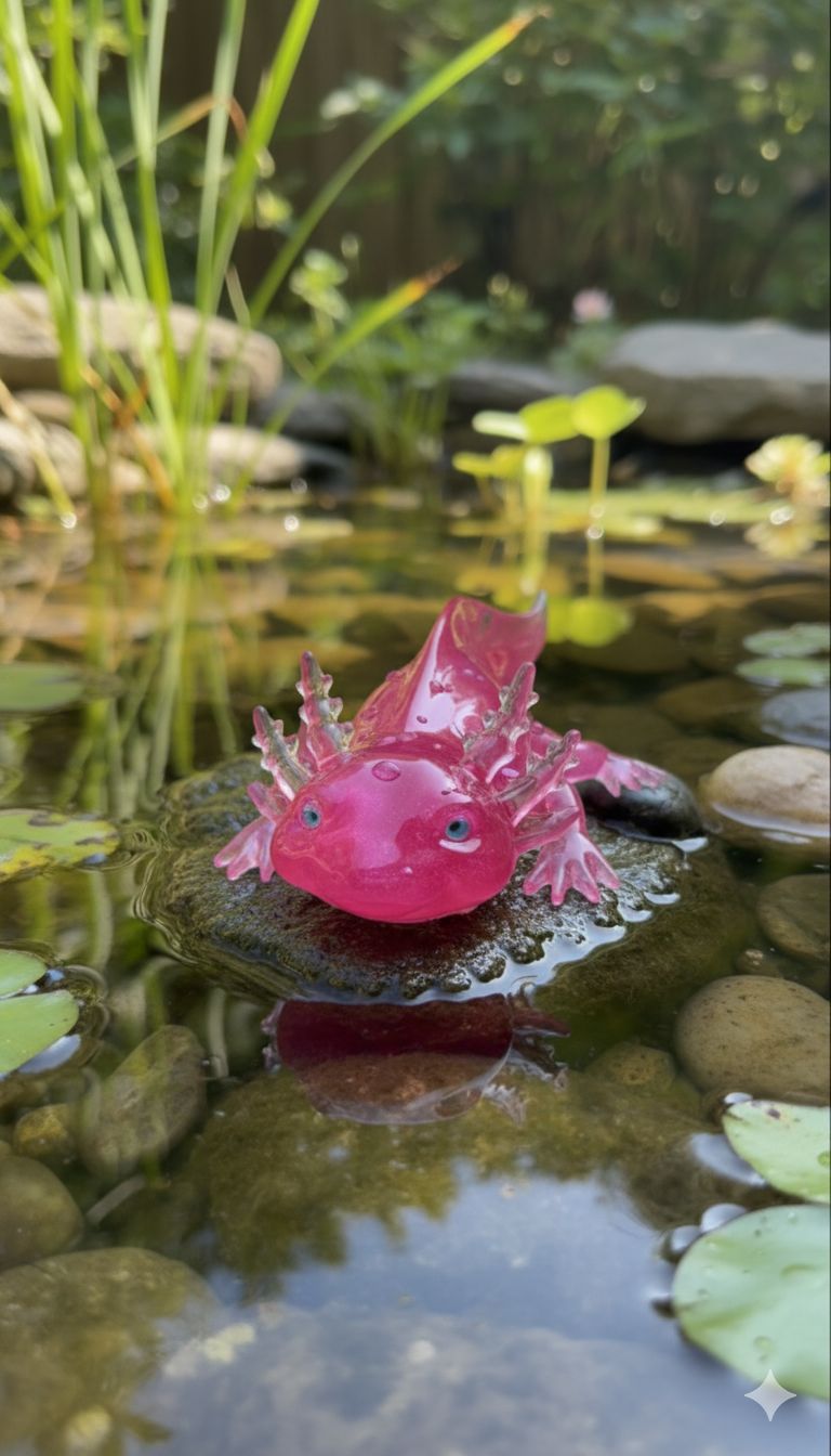 Axolotl 3D Figur Resin